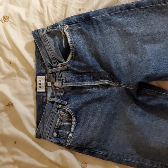 Agolde 90s Mid Rise Loose in Showcase/Dark Denim - Picture 2 of 5